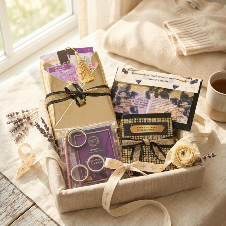 Floral designed Bible study kit Floral designed Bible study kit in styled display box