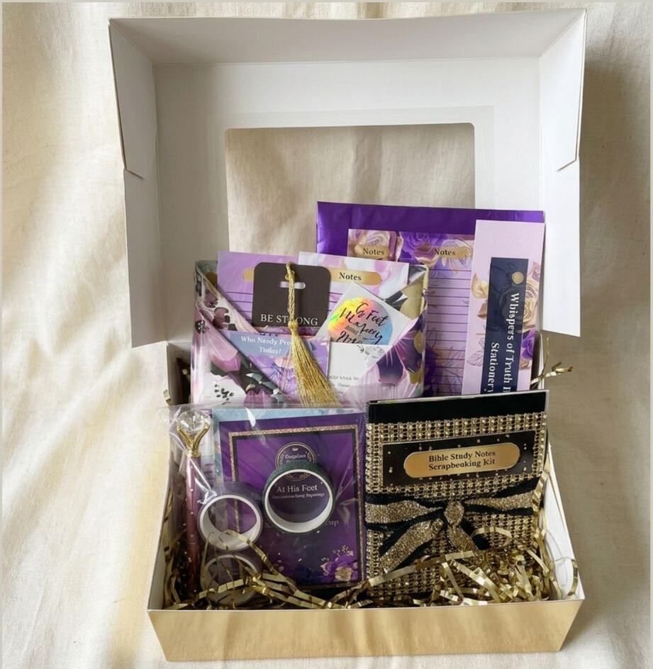 Floral designed Bible study kit in gift box
